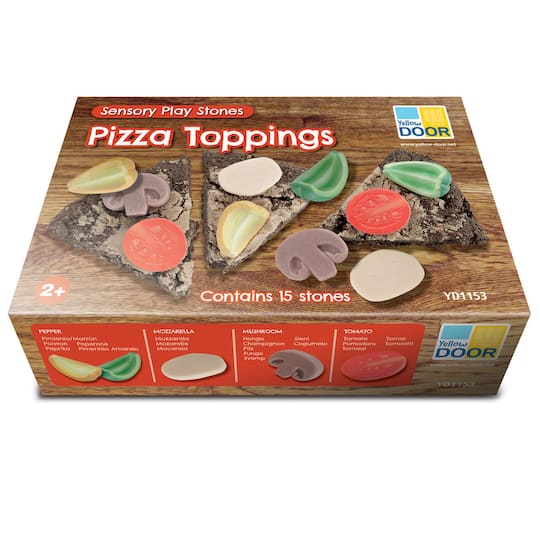 Yellow Door 2" Pizza Toppings Sensory Play Stones Set